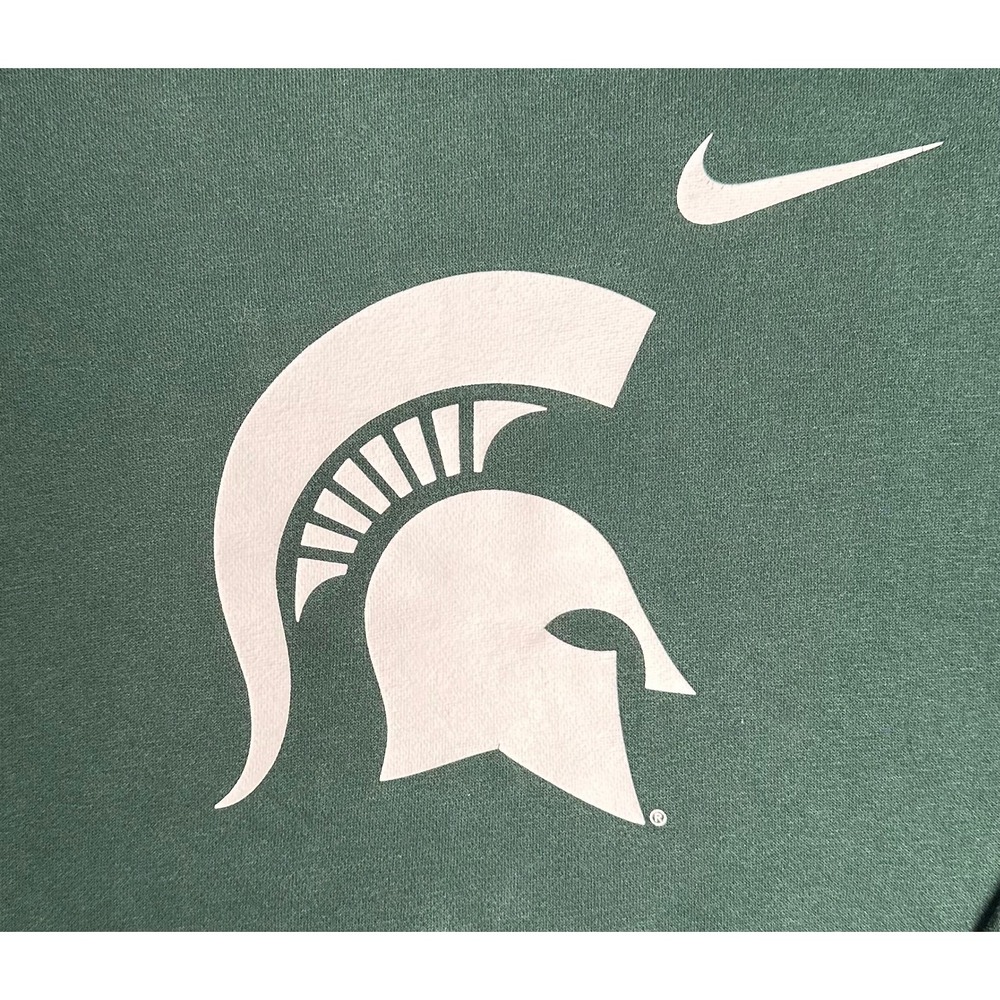 Nike Michigan State Spartans Hoodie Mens XL Green MSU NCAA Pullover Sweatshirt - Picture 2 of 6